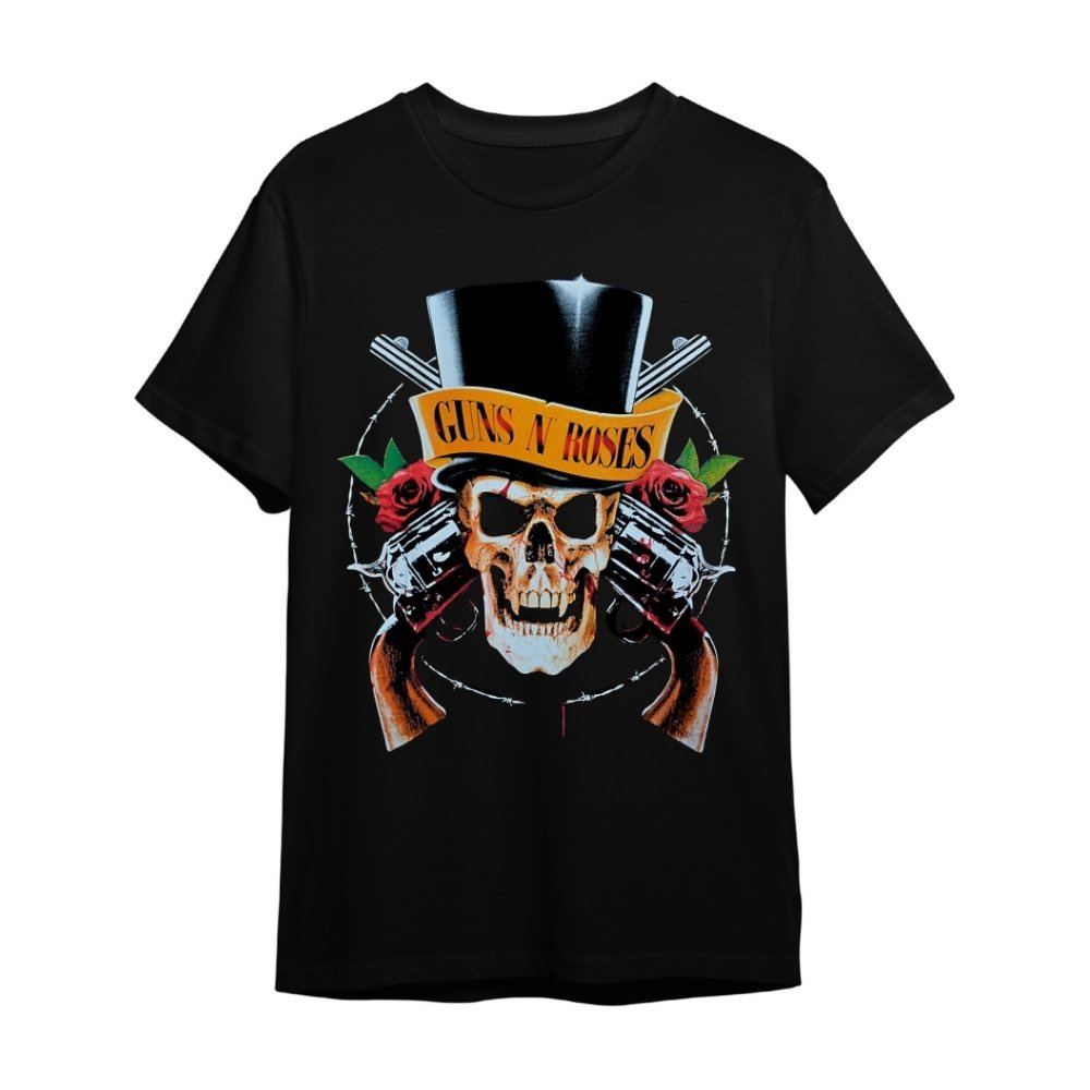 Camiseta Caveira Heavy Metal Estampada Frente - UNISSEX