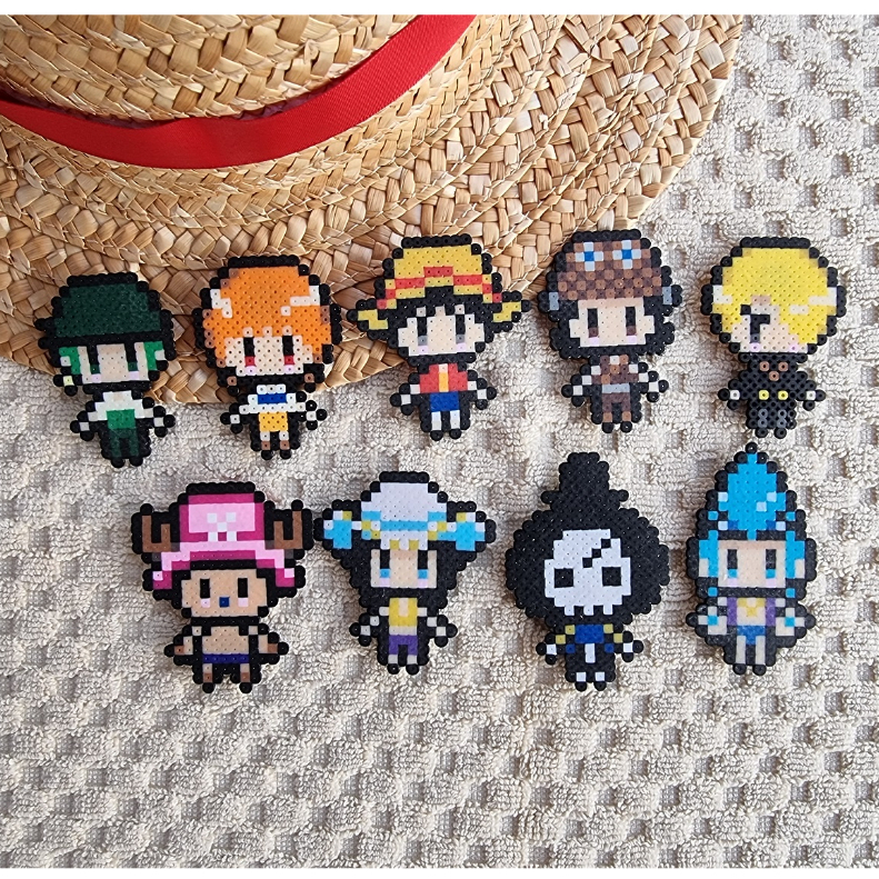 Going Merry (One Piece) Ímã ou Chaveiro - Pixel Art / Hama Beads