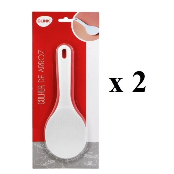 Kit Com 2 Colheres De Arroz Plástico Para Panela Elétrica Excelente Qualidade