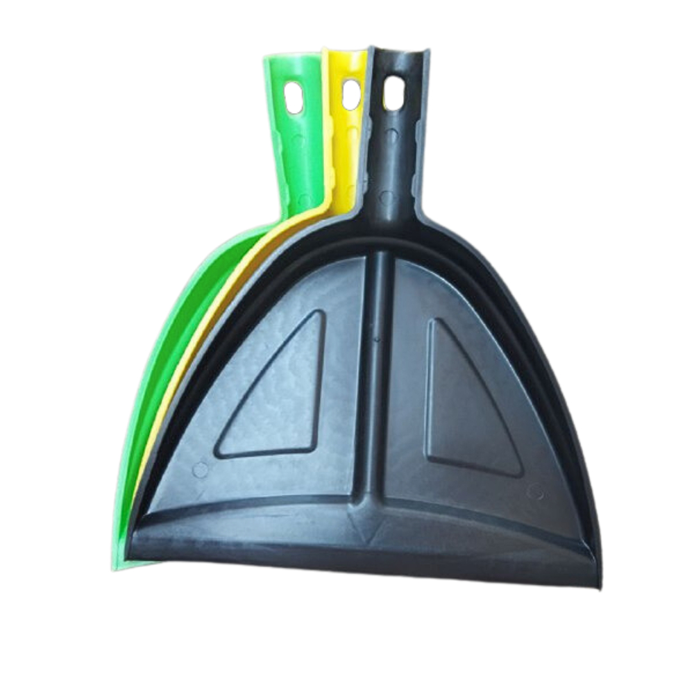 Kit 3 Pá de Lixo Plástica Resistente de Mão sem Cabo 29cm Cores Sortidas