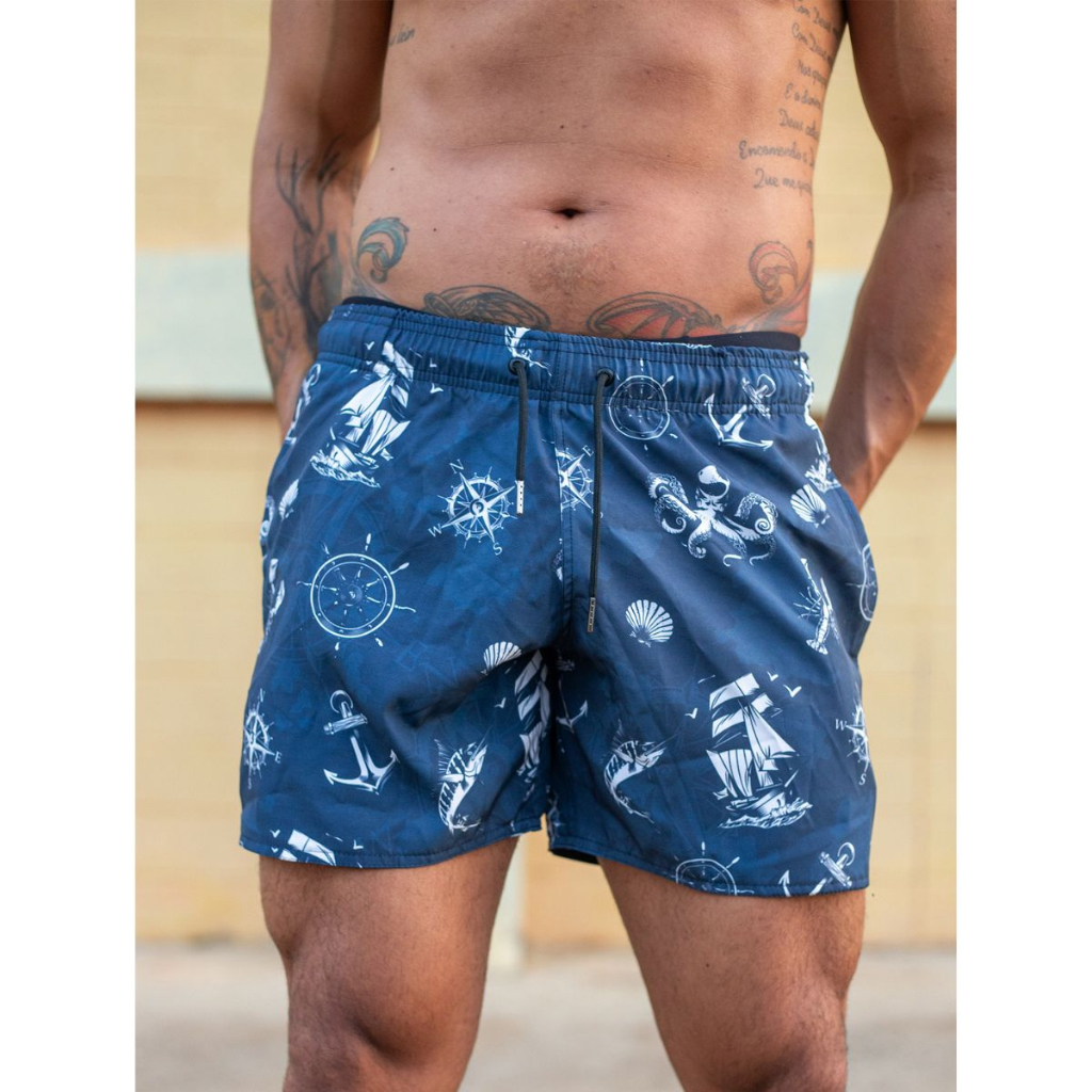 Bermuda jeans best sale estampada masculina