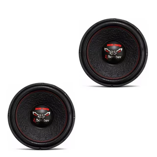 Par Alto Falante Subwoofer Bomber Bicho Papão 15 Pol 2000w Rms 2+2 Ohms
