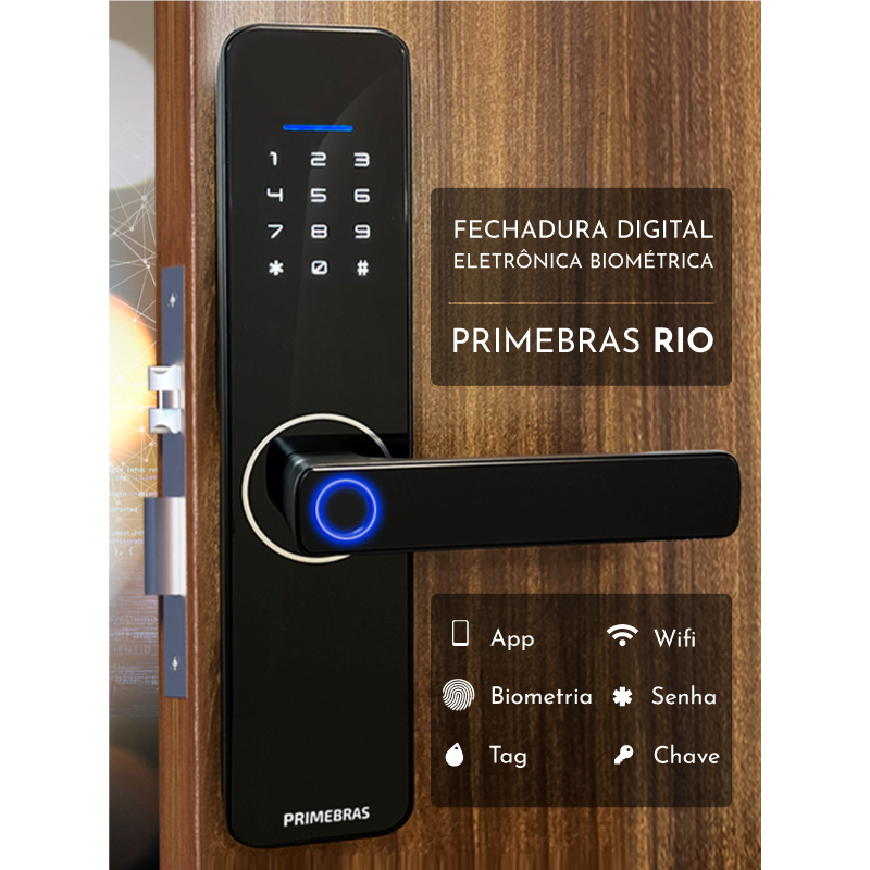Fechadura Digital Smart Fechadura Wi-Fi de Embutir Positivo Casa