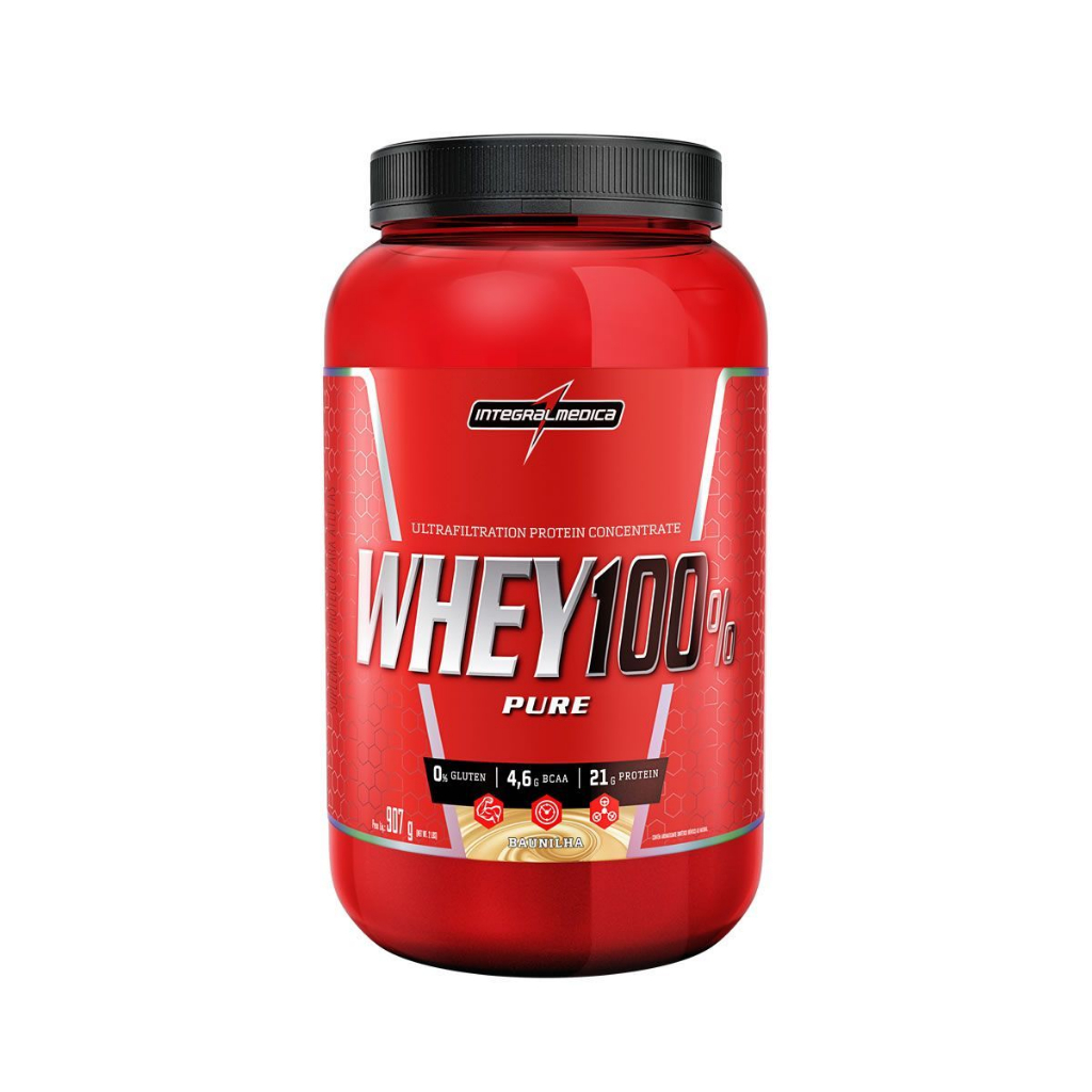 WHEY PURE 100 % INTEGRAL MEDICA POTE 900G – Promoção Imperdível!!!