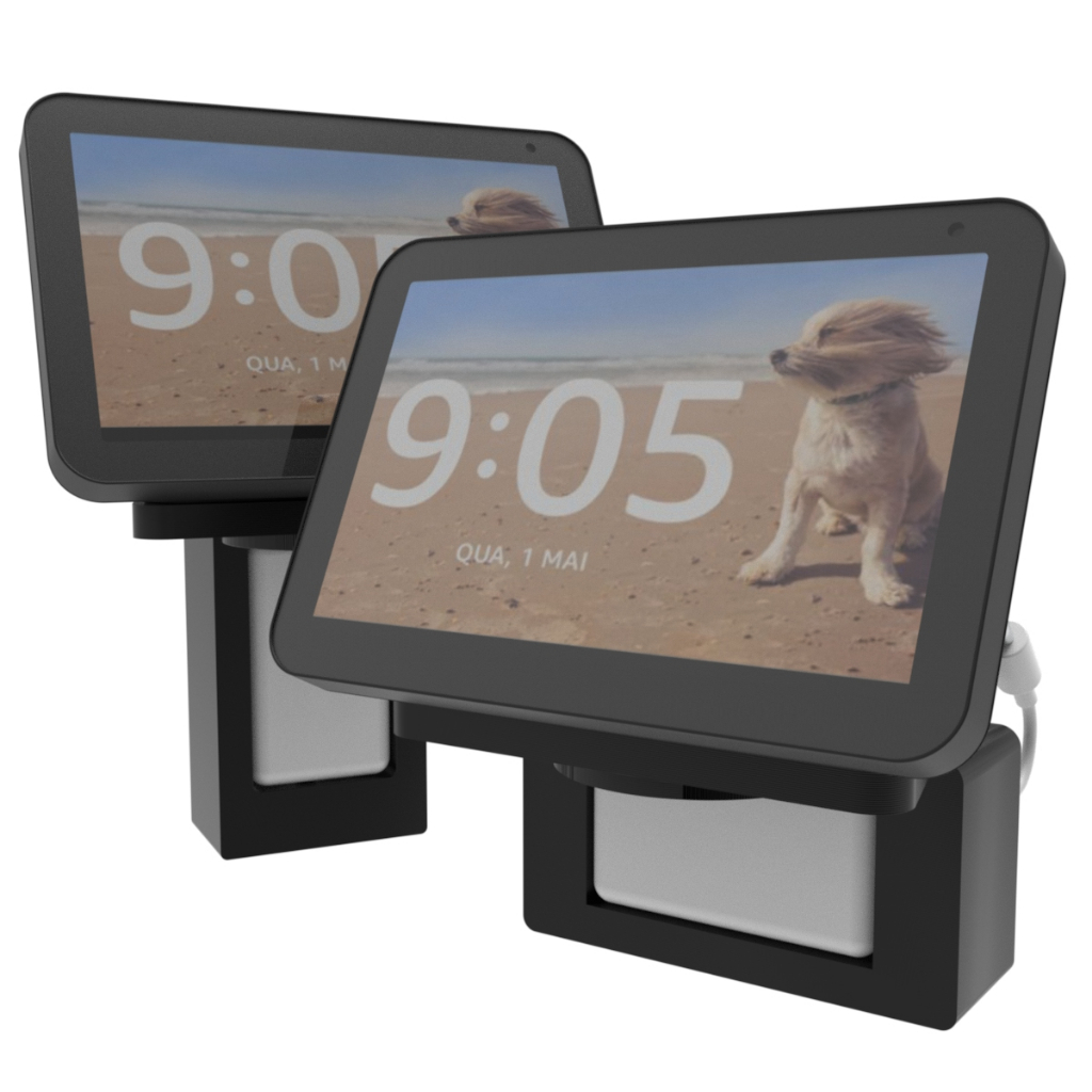 Suporte de Parede e Tomada Compativel Alexa Echo Show 5 Novo