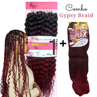 Combo Jumbo + Cabelo Orgânico Para Gypsy Braids Nova Tendência