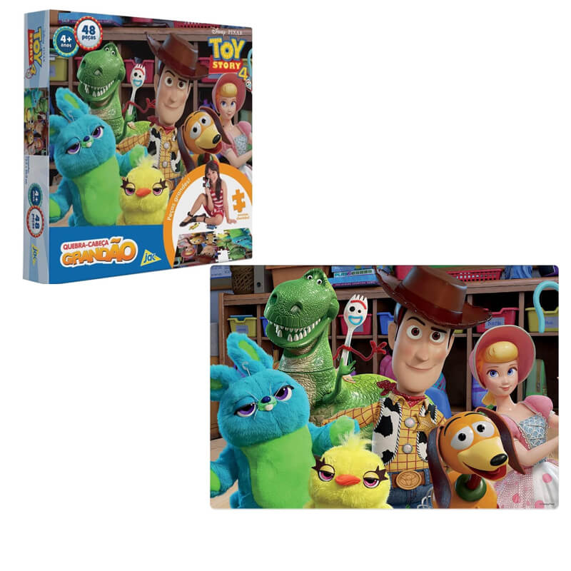 Quebra Cabeça Infantil Toy Story 48 Peças Grandes Toyster