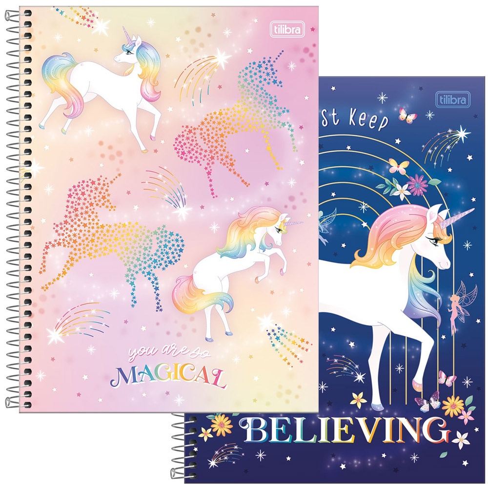 Caderno Elástico De Unicornio Desenho Promoção