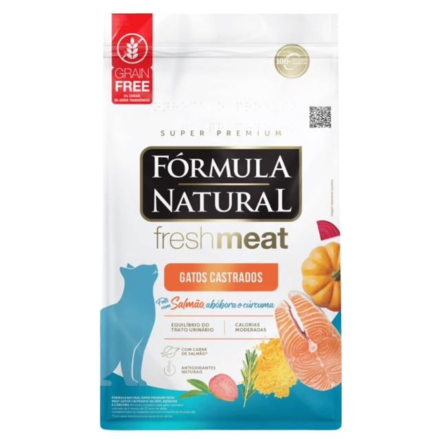 Fórmula Natural Fresh Meat Gatos Castrados Sabor Salmão 1kg