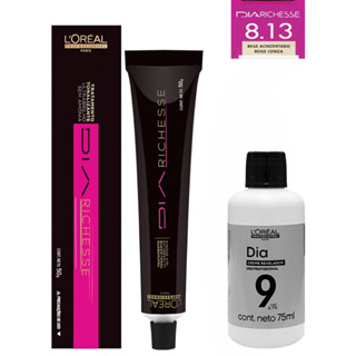 Loreal Kit Dia Richesse c/2 Tonalizantes 5.0 Castanho Claro Profundo 50g +  2 Rev. 15v