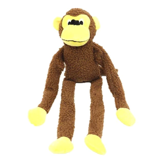 Brinquedo Mordedor Pelúcia Macaco Grande Com Apito 46 Cm Pet