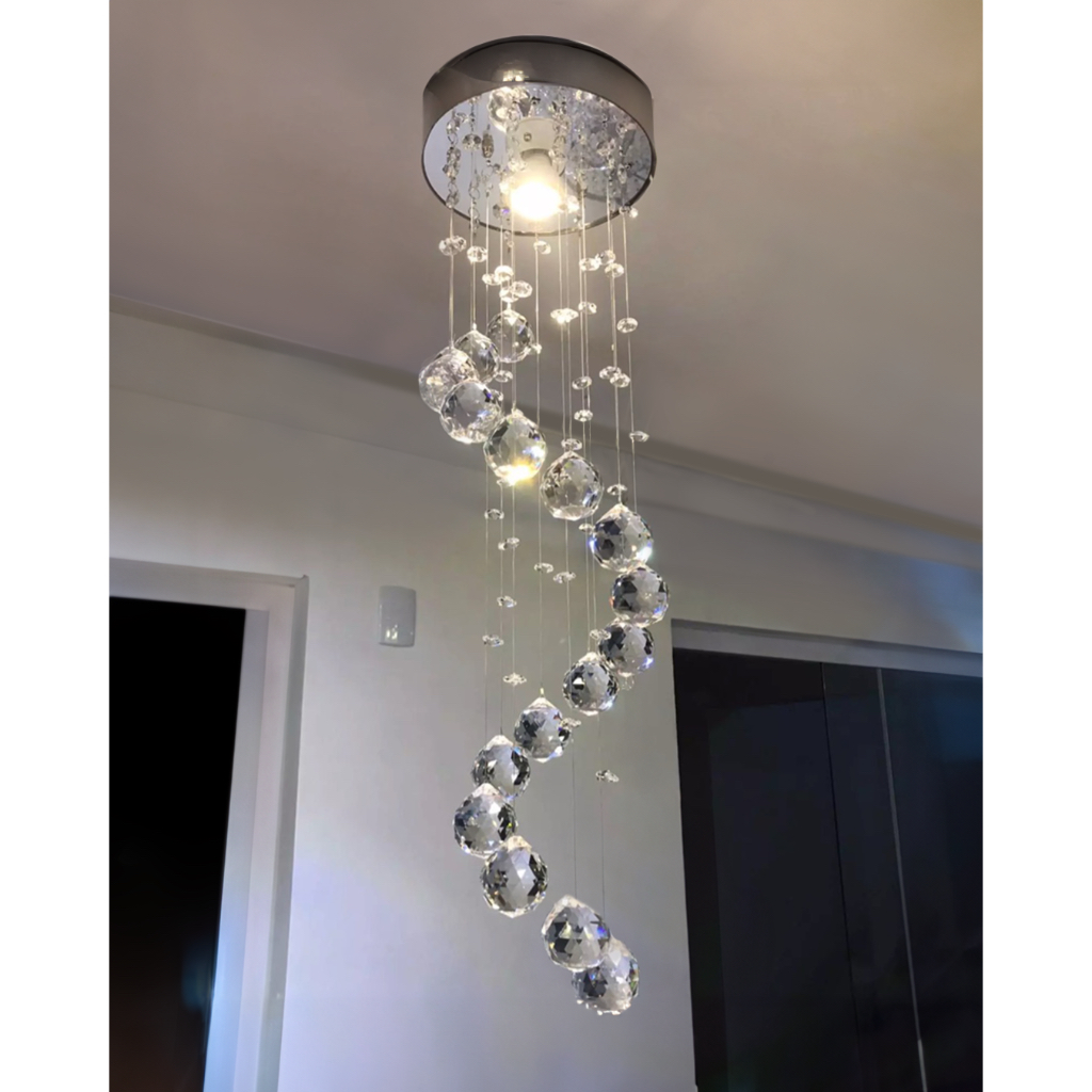 Lustre Pendente Em Cristal Legítimo, Alto Brilho | Shopee Brasil
