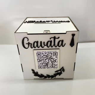 Caixa para Casamento Lua de Mel Gravata Sapatinho da Noiva Personalizada com Nomes e cores