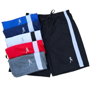 Kit 5 Bermudas Shorts Calção Masculino Academia Faixa