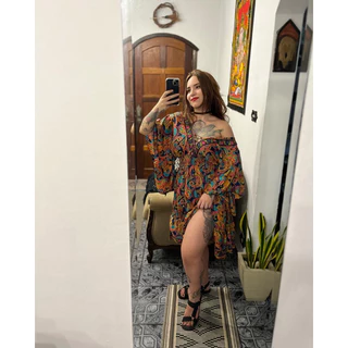 Vestido Indiano Seda Curto Hippie Boho Fada