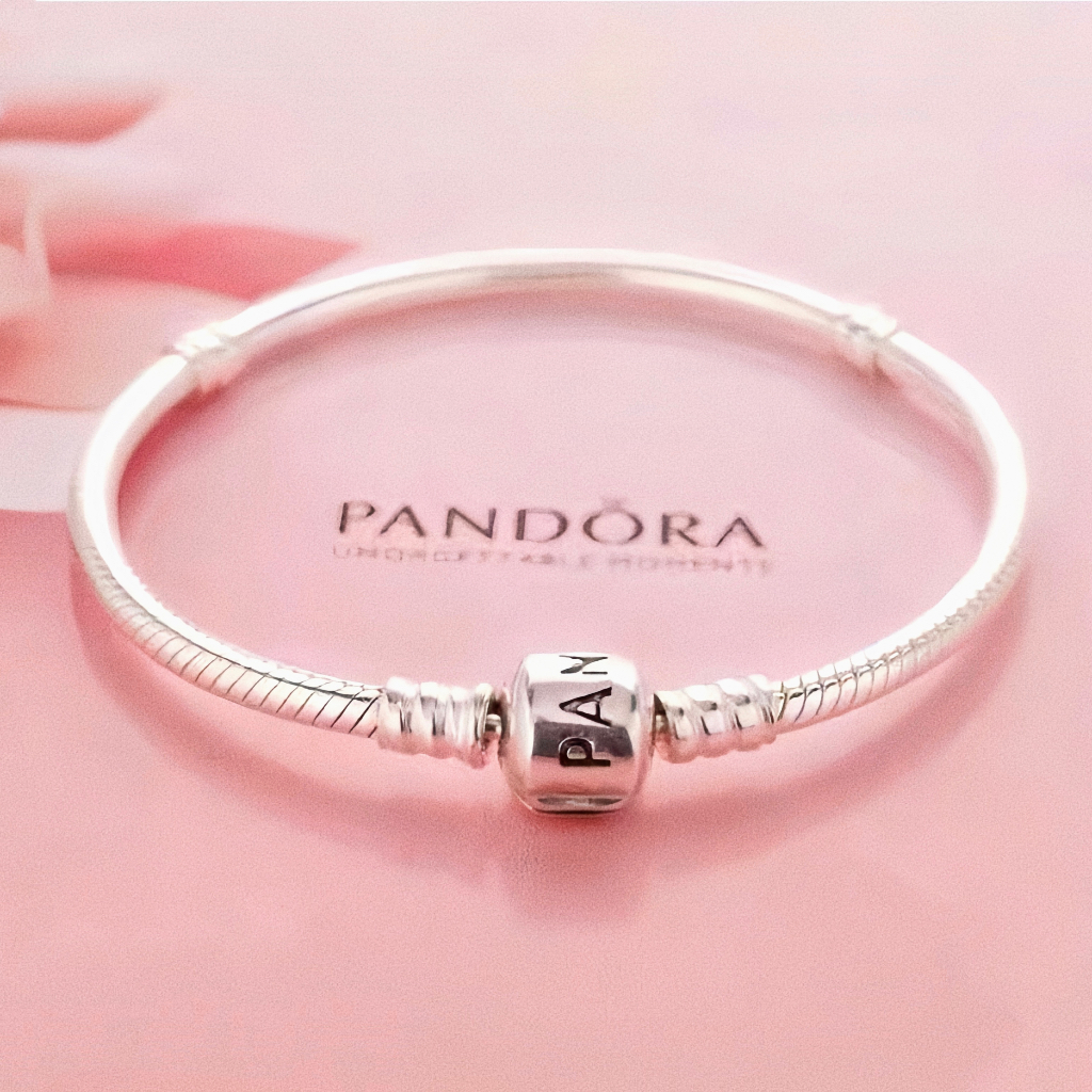 925 Banhado A Prata Pandora Pulseira Berloques Kit Macio Cobra Corrente Encantos Pulseira Clássica Moda Simples Feminino Pulseira Se Berloques Pandora Encantos Feminino Pulseira Jóias Básicas Natal