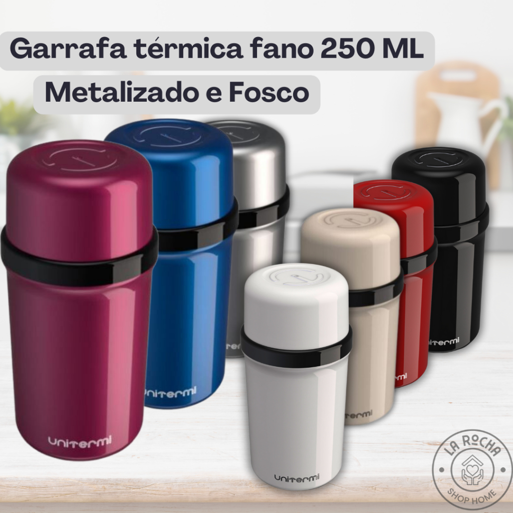 Garrafa Térmica Fano Unitermi 250ml Café Chá Água Leite