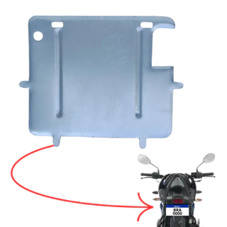 Suporte De Placa Moto Mercosul Universal Aço Padrão Novo