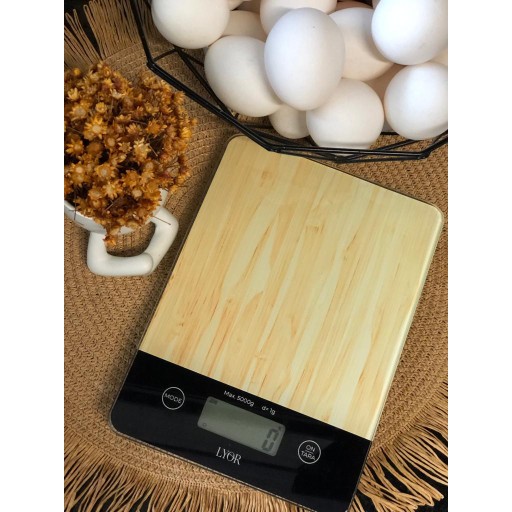 BALANÇA DE COZINHA DIGITAL DE VIDRO COM ESTAMPA DE BAMBU - 5KG | Shopee ...
