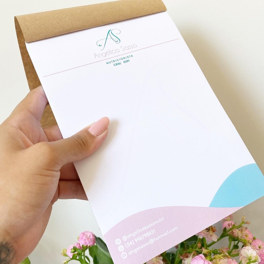Bloco Receituário Personalizado 14x20cm - 100 folhas e 50 folhas ...