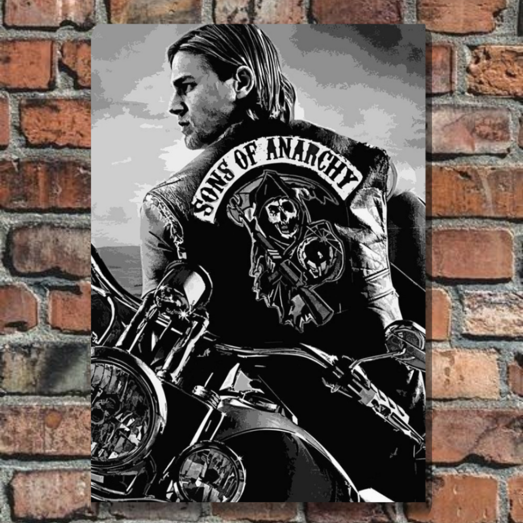 Sons Of Anarchy - Quadro Sem Moldura - Placa Decorativa MDF - 20X29 - Decoração - Série
