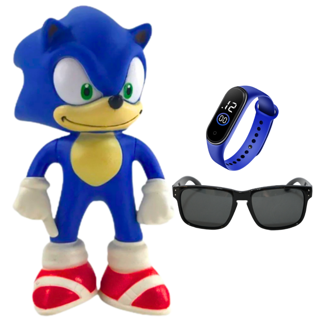 Sonic Relogio com Spiner, música e luzes NOVIDADE