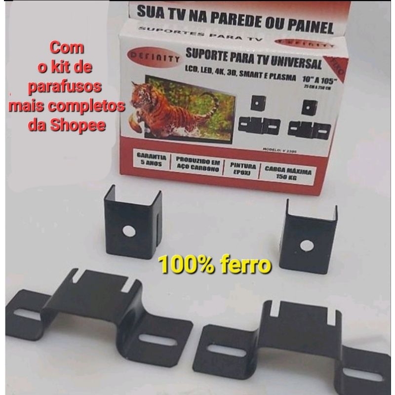 Suporte De Tv Fixo Universal 14 à 105 Polegadas Metal