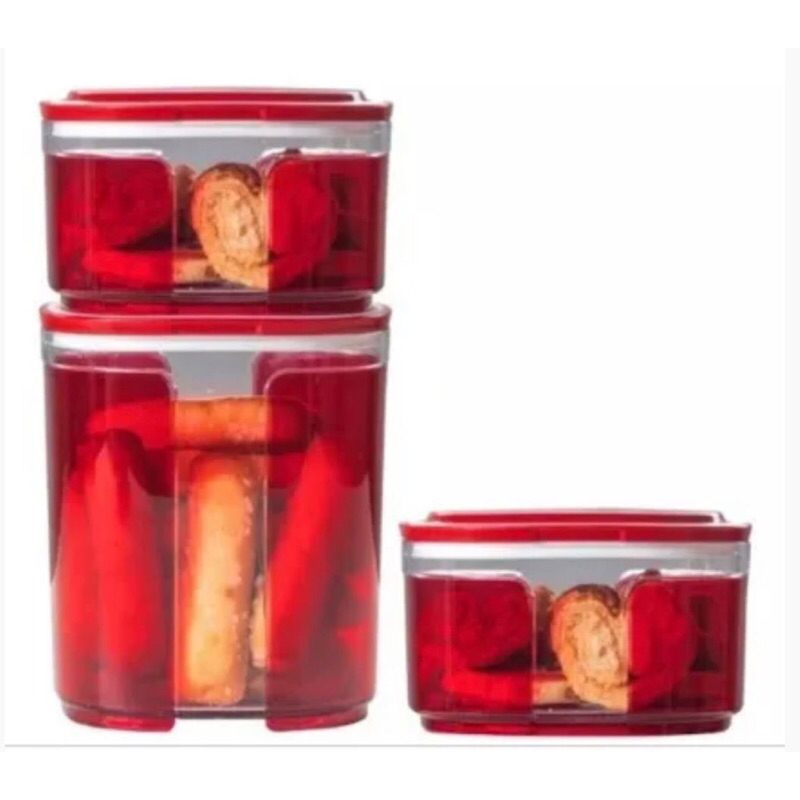Tupperware kit 3 Potes Visual Policarbonato | Shopee Brasil