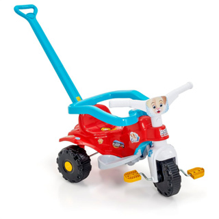 Triciclo Motoca Infantil Velotrol Com Apoio Para os Pés, Empurrador,  Protetor, e Pedal Para Menino e Menina - Certificado Inmetro