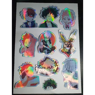 Figurinha Boku no Hero Stickers My Hero Academia Adesivos Holográficos Resistente à Água