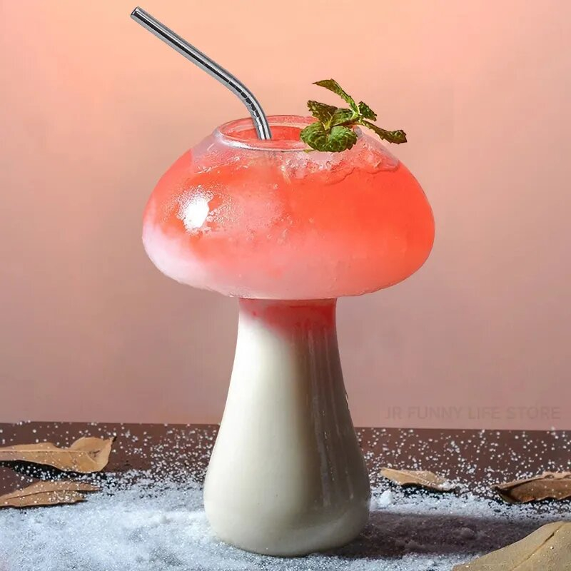 Copo Cogumelo com Canudo Perfeito para Drinks Criativos Bebidas ...