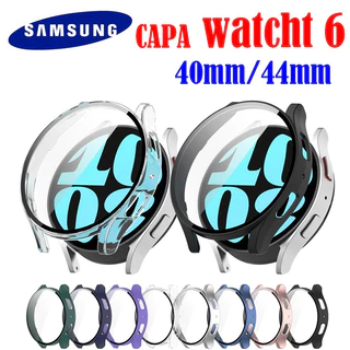 Capinha Acrilico Para Galaxy Watch 6 - 40mm/44mm Com Capa Protetor De Tela SmartWatch Vidro Temperado