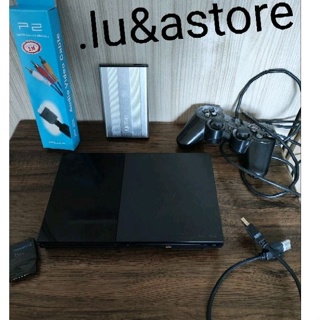 Playstation 2 Slim Ps2 Slim + Hd 500gb Lotado de Jogos