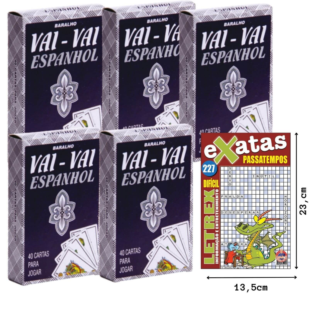 Jogo de Cartas Baralho Vai - Vai Espanhol - Mini71 na Web