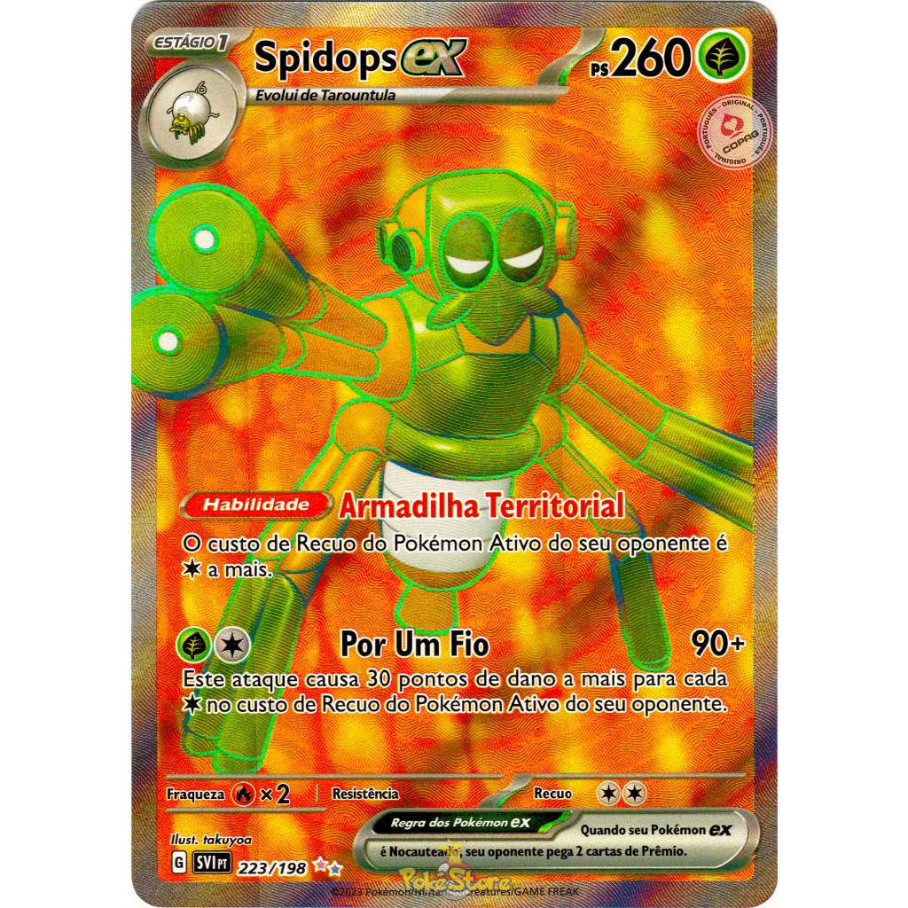 Carta Pokémon Spidops EX Português Card Original Copag | Shopee Brasil
