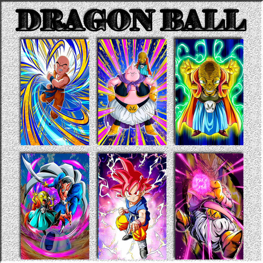 Quadro Decorativo Dragon Ball Z Goku Super Sayajin 5 Peças M14