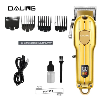 Máquina De Cortar Cabelo Barbeador Profissional Sem Fio Daling