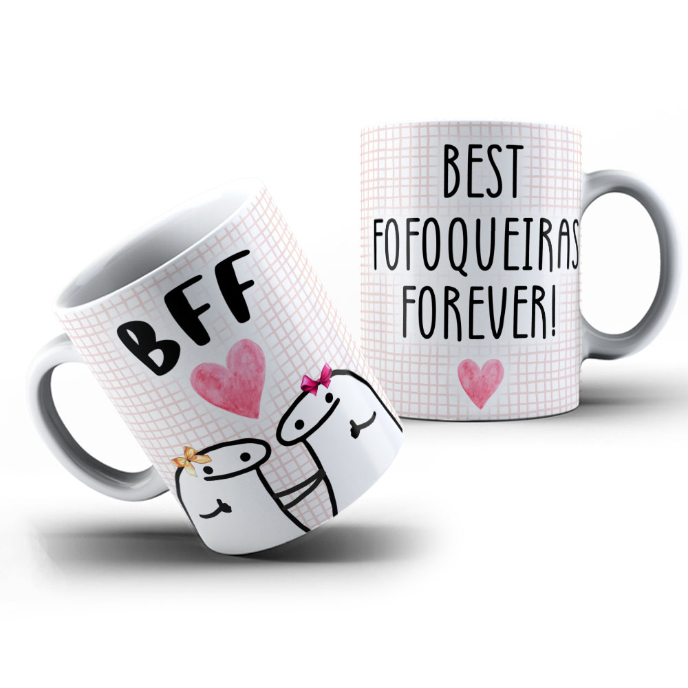 Caneca Best Friend BFF Best Fofoqueiras Forever Bentô