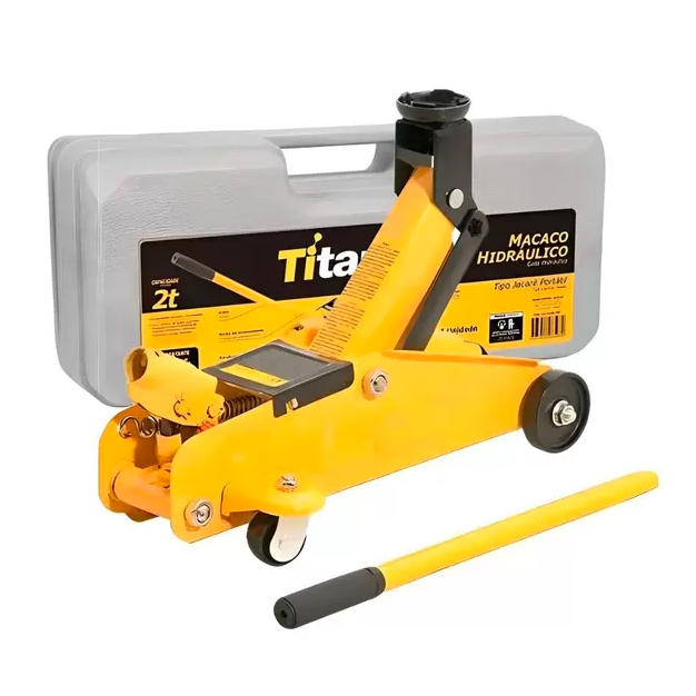 Macaco Hidráulico Tipo Jacaré 2 Toneladas com Maleta - Titanium