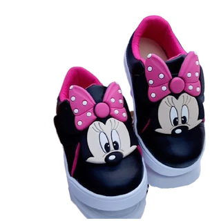 Tênis Feminino Infantil Menina Rosa Laço Tenis Calçado