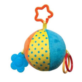 Brinquedo bebe bola plush com atividades e gancho para pendurar Buba