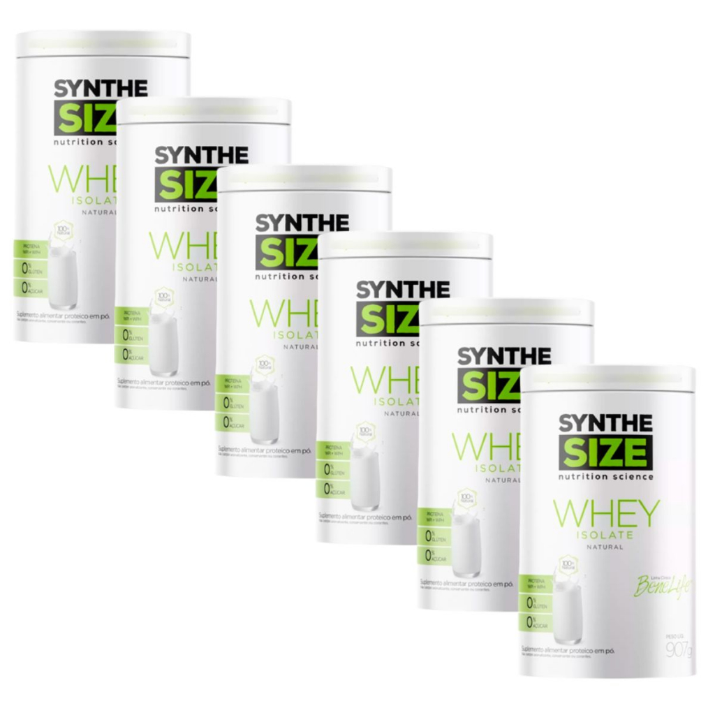 6 unidades – Benelife Whey Isolate – 907g – Synthesize