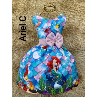 fantasia infantil personagem vestido festa infantil tematico ariel