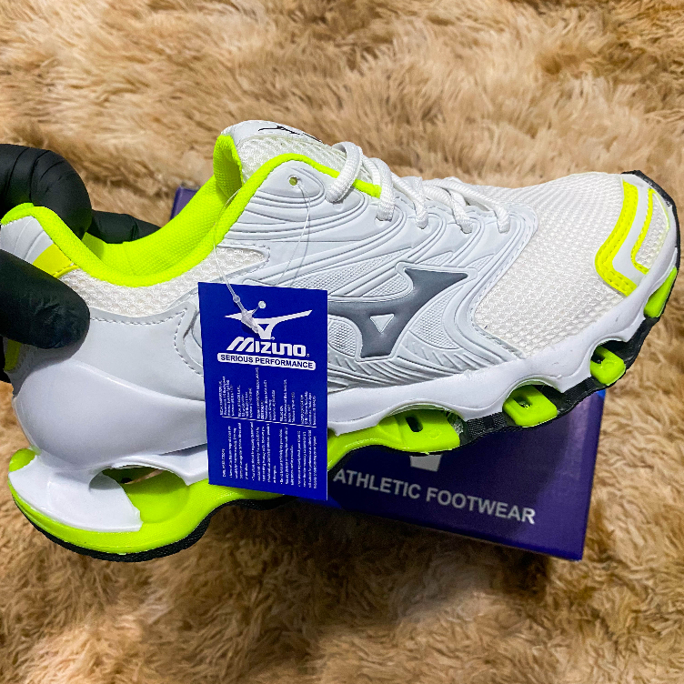 Mizuno verde cheap e branco