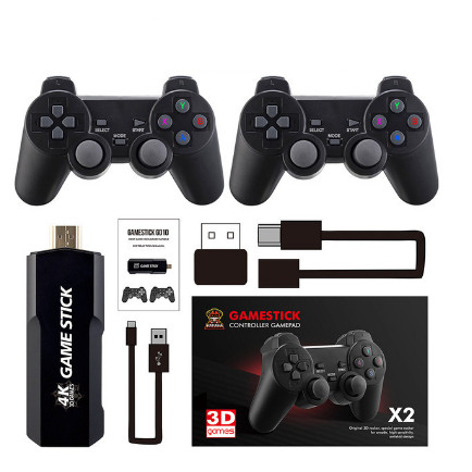 Vídeo Game Stick 30 Mil Jogos Console Retrô Clássicos Sem Fio 64GB 2 Controles Portátil Envio Imediato