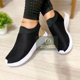 Tenis feminino slip sem cadarço Confortavel leve