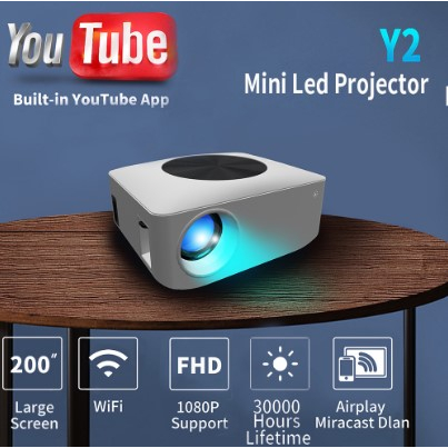 Wifi Projetor LED de alta definição 4K 3500 Lumens, projetor portátil  compatível com HDMI, AV, USB, stick de TV para filmes ao ar livre e  entretenimento doméstico