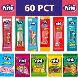 Kit Com 60 Pacotes de Bala Fini Sabores Variados - Envio Imediato