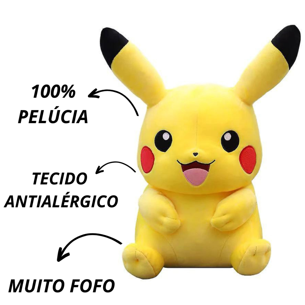 Pelúcia Pikachu Pokémon Brinquedo Picachu Original 30 cm Importado ...
