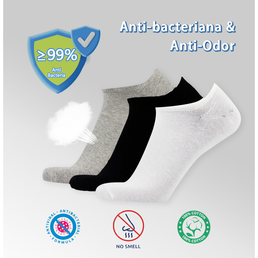 Meias Anti-odor, Anti-suor, Espessadas / Meias De Algodão / Antibacteriano, Respiráveis, Absorventes à Umidade, Resistentes A